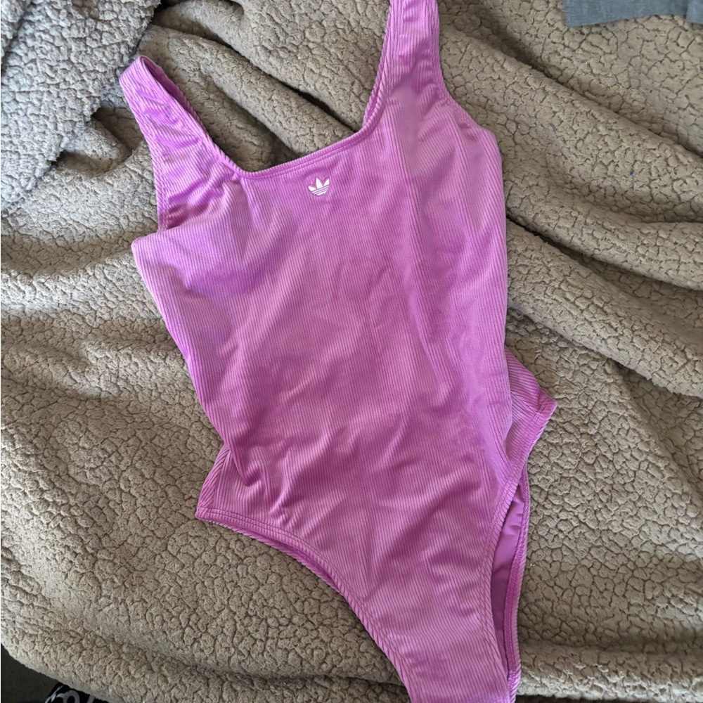 Adidas originals purple velvet bodysuit